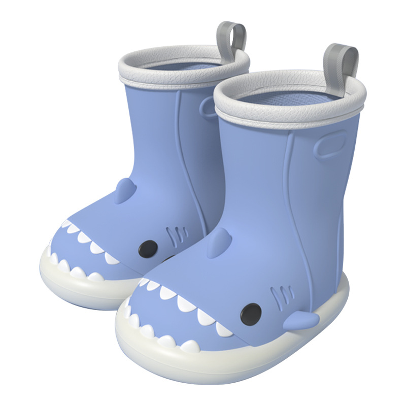 Rubber Kids Rain Boots New Cute Cartoon Waterproof Toddler Gumboots Printing Children Custom Brand EVA Unisex Midi Round Toe