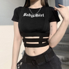 Custom Bing Rhinestone Logo Or Text on Women's Cotton T-shirts 