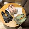 Fashion Shallow Mouth Pointed Soft Ladies Casual Shoes Solid Color Bling Sequined Cloth Pointed Toe Flat Shoes Women
