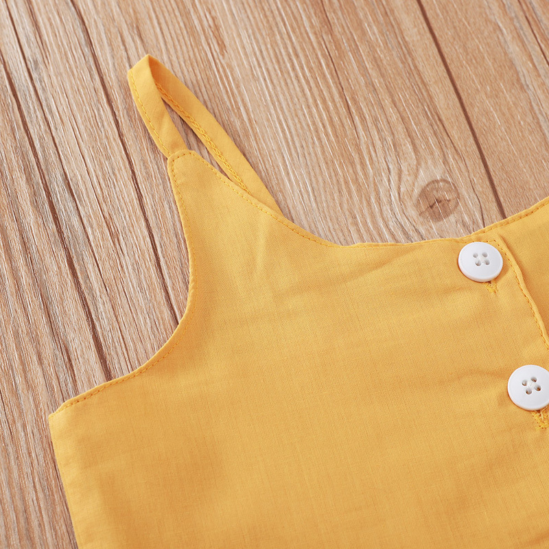 Summer Cute Baby Girl Clothing Ruffle Sling Tops Vest Bow Sunflower Printed Shorts Toddler Girls 2pcs Flower Shorts Set