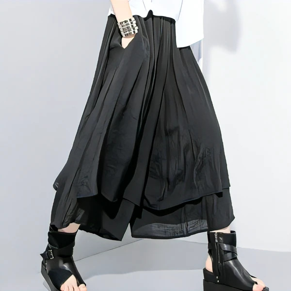 Women's Puffy Skirts with Flower Pleats Minimalist Design Comfortable And Natural Waistline Plain Dyed