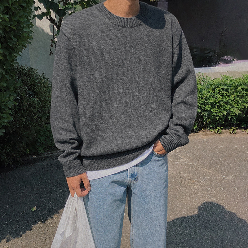 OEM & ODM Men Sweaters Cartoon Pullover Knitwear Fashion Knit Sweater Crew Neck Cotton Custom Sweater