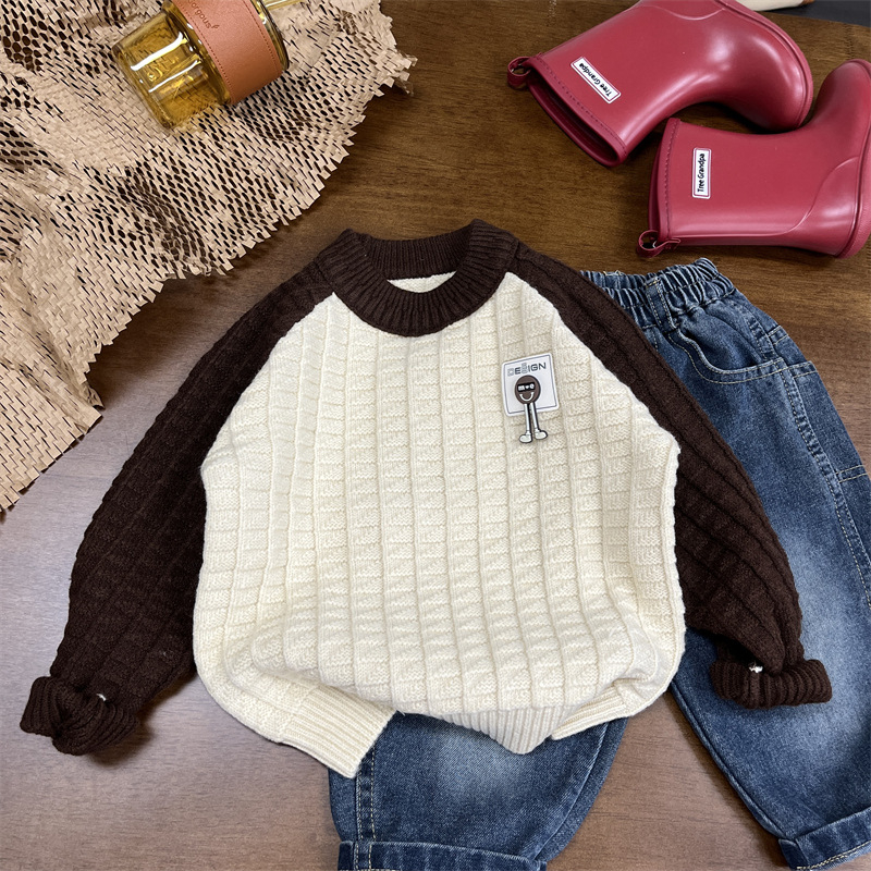 Kids Sweaters Wholesale Autumn Kid Knitted Sweater Warm Long Sleeve Sweaters for Kids