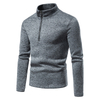 Men's Stand Collar Sweater Half Zipper Solid Color Turtleneck Shirt Sports Jacket Hoodies