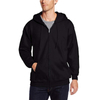 Custom Men's Pullover Oversized Zipper Unisex Heavy Weight Cotton Fleece Black Hoodie