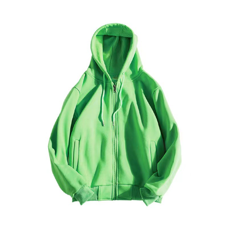 Hoody French Terry Vintage Wash Zip Up Hoodie Embroidery Custom Hoodies