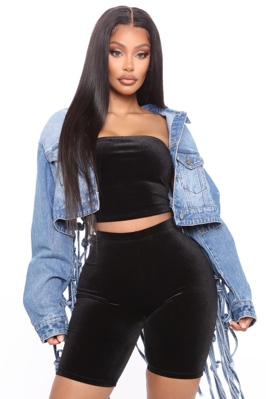 Trendy Backless Tassel Short Denim Jacket Hollow Out Jacket Jean Woman Mesh Denim Jacket Girl