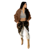  Winter Trendy Women Coat Fake Sheep Fur Winter Jackets Lamb Wool Faux Fur Coats