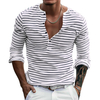 Men's Long Sleeve Striped Shirt Business Casual Shirts Cotton Fabric Formal Office Shirts For Men