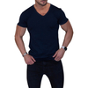 Men's V-Neck Short Sleeve Shorts Casual T-Shirt Suit Slim Male Summer Cross-border Two-piece Set Custom Men Gym Sports Sets