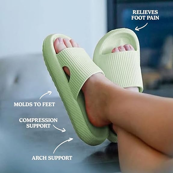 Lightweight Foot Pain Pillow Slides Slippers