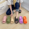 Comfort Lightweight Soft Pillow Slippers Spa Open Toe Platform Slide 