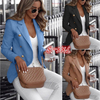 Wholesale Customised Long Sleeve Double Breasted Solid Colour Standing Collar Small Suit