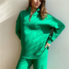 Pullover Sweatshirt Split Pants Tow Piece Set Women