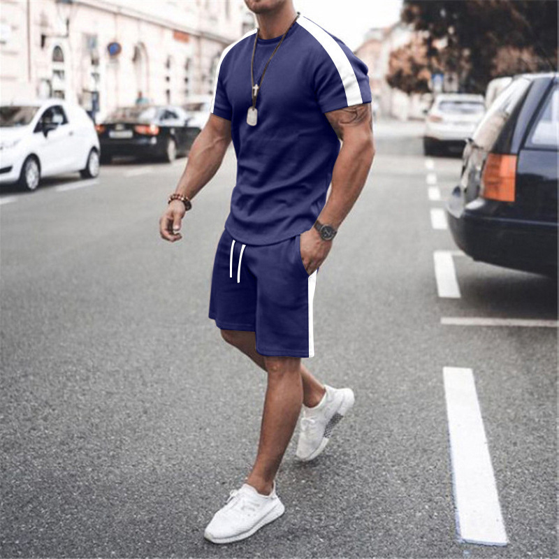 Custom Men Shorts Sets Customized Logo Mens Matching Two Piece Summer 2 Piece Short Set for Men