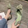 Fashion Shallow Mouth Pointed Soft Ladies Casual Shoes Solid Color Bling Sequined Cloth Pointed Toe Flat Shoes Women