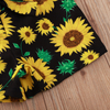 Summer Cute Baby Girl Clothing Ruffle Sling Tops Vest Bow Sunflower Printed Shorts Toddler Girls 2pcs Flower Shorts Set