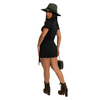 Cotton A-line O-neck Elegant Casual Dresses Ladies Casual Women Summer