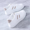 Round Toe Side On Tennis Gym Jogging Sports Casual Shoes Solid Color Lace Up Custom Athletic Walking Platform Sneaker Women