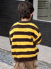 Custom Stripe Woollen Sweater Fuzzy Knit Pullovers Fur Wool Cute Korean Sweater