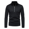 Men's Stand Collar Sweater Half Zipper Solid Color Turtleneck Shirt Sports Jacket Hoodies
