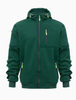 Men's Fashion Oversize Cotton Hoodie Custom Logo Embroidery Long Sleeve Pullover with Zipper 