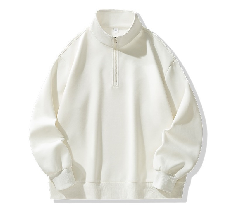 Men'S Stand-Up Collar Sweater Pullover Sweatshirt Zip Collar Custom Design Zip Neck Hoodies For Men