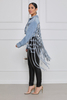 Trendy Backless Tassel Short Denim Jacket Hollow Out Jacket Jean Woman Mesh Denim Jacket Girl