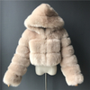 Winter Pink Women's Leather Plus Size Women's Top Jacket Short Women Faux Fur Coat
