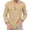 Fashion Casual Slim Brand V Neck Solid Color Long Sleeves T Shirt For Men