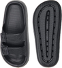 Pillow Slippers Double Buckle Adjustable Slides EVA Flat Sandals