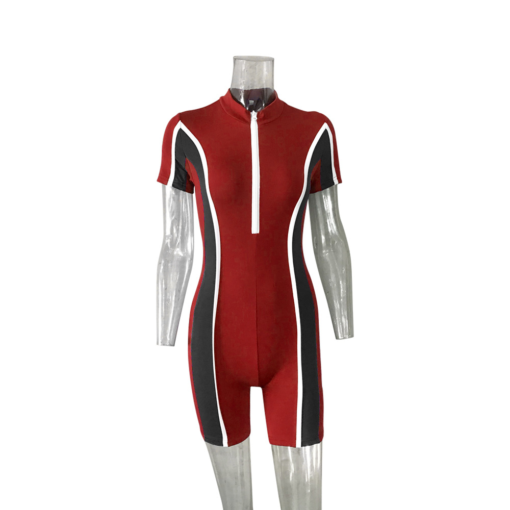 Stylish Sexy Mesh Stitching Slim-fit Jumpsuit