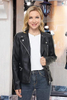Leather Jacket for Women Faux Stand Collar Zip Up Motorcycle Short PU Moto Biker Outwear Coat