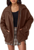 Women's Leather Jackets Oversized Faux Motorcycle Plus Size Moto Biker Coat Fall Outfits Fashion Clothes 