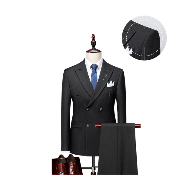 Men's Casual Suit Male Groom Coat Men's Suit Men's Suit Three - Piece Set Men's Evening Dress