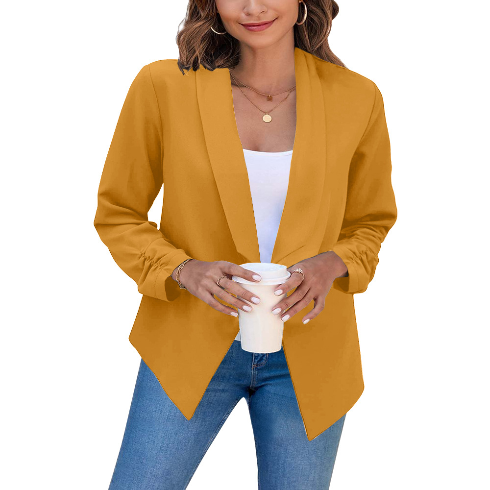 Fashion Leisure Solid Color Women Blazer Ladies Candy Colors Cardigan Suit Jackets Cheap Elegant Blazer