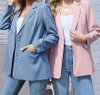 Fall Casual Blazers Long Sleeve Lapel Open Front Button Work Blazer Jackets with Pockets