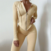 Winter Women Full Sleeve Zipper Jacket Tracksuits Two Piece Pant Set Women Fall Clothes