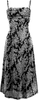 Women's Summer Dress Sleeveless Spaghetti Strap Midi Dress Sexy Cowl Neck Flora Dress Party Dresses