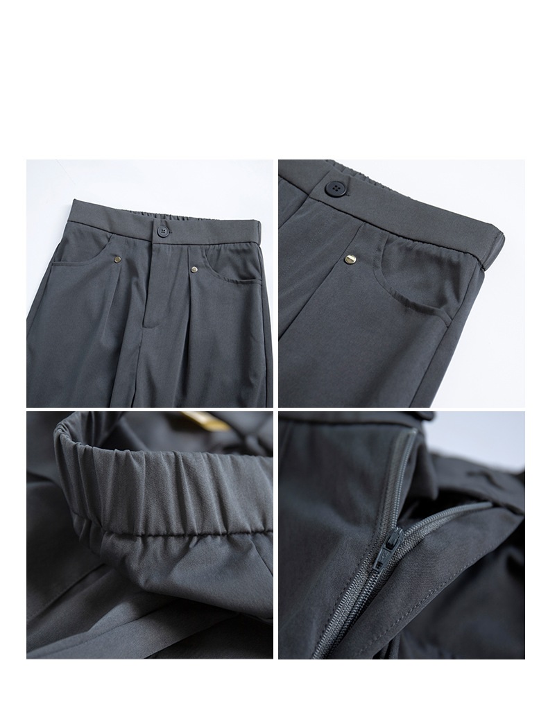 Hip Hop Ruched Wide Leg Pants Plus Size Pants Women's Pants & Trousers