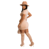 Cotton A-line O-neck Elegant Casual Dresses Ladies Casual Women Summer
