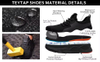 Puncture Proof Indestructible Construction Safety Toe Tennis Sneakers Lightweight Work Shoes Waterproof Steel Toe Safety Shoes