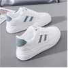 Round Toe Side On Tennis Gym Jogging Sports Casual Shoes Solid Color Lace Up Custom Athletic Walking Platform Sneaker Women