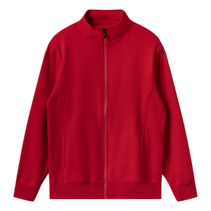 Stand Collar Sweater Hoodies No Hood Custom Design Zip Up Hoodies Jacket Coat for Men