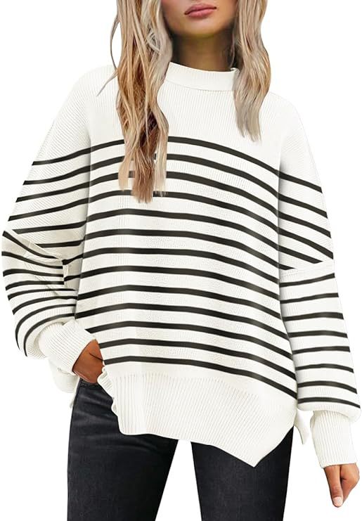 Women S Round Neck Bat Sleeve Sweater
