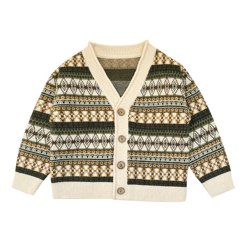 Ribbed Party Dress Casual Girls Baby Sweaters Cardigan Sweater