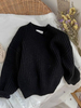 100% Cotton Custom Knit Long Sleeve Warm Baby Pullover Sweater Solid Color Toddler Girls' Wholesale for Winter Season