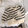 Children's Soft Sticky Striped Sweater Cardigan Men And Women Baby Spring