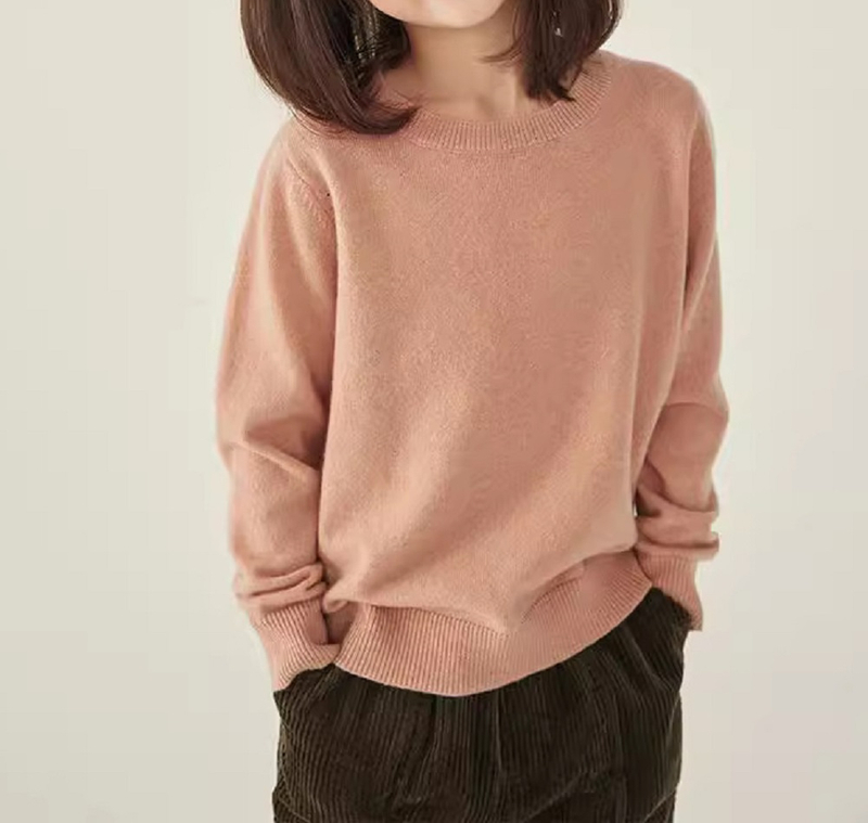 Kids Winter Thickened Wool Knitted Cardigan Sweater Children's Round Neck Chunky Knit Wholesale