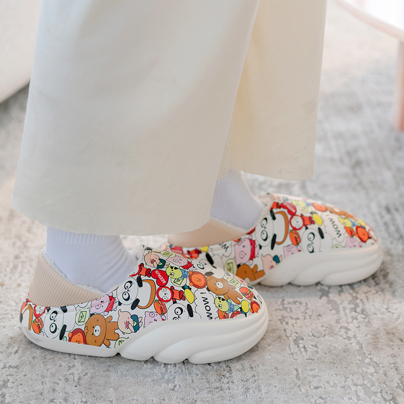 Custom Eva Sneaker House Indoor Winter Fluffy Ladies Home Sandals Fashion Fur Flip-Flops Men'S Slides Slippers Shoes for Women